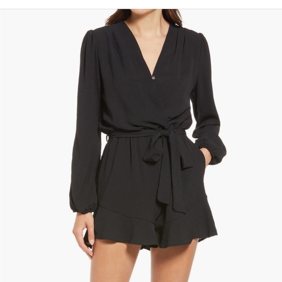 Vibrant Red Long Sleeve Romper - Picture 5 of 5